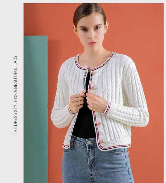 women's knits & tees white/black cropped cardigan 2021 fashion designer autumn round neck twist sweater cute knitting outwear
women's knits & tees white/black cropped cardigan 2021 fashion designer autumn round neck twist sweater cute knitting outwear