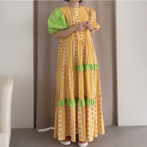 korea chic puff sleeve loose patchwork ladies robe summer straight printed dress trendy clothing vestido 16f0992 210510, Black;gray
korea chic puff sleeve loose patchwork ladies robe summer straight printed dress trendy clothing vestido 16f0992 210510, Black;gray