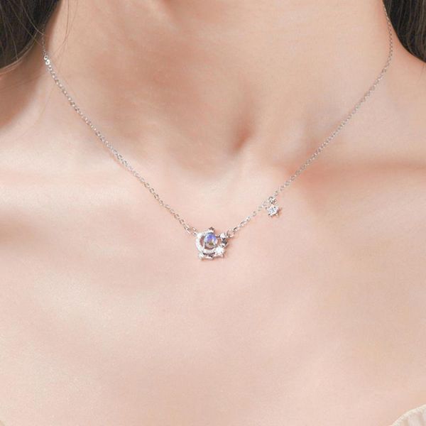 chains trendy jewelry star moon pendant necklace delicate design shiny crystal chain for girl lady gifts, Silver
chains trendy jewelry star moon pendant necklace delicate design shiny crystal chain for girl lady gifts, Silver