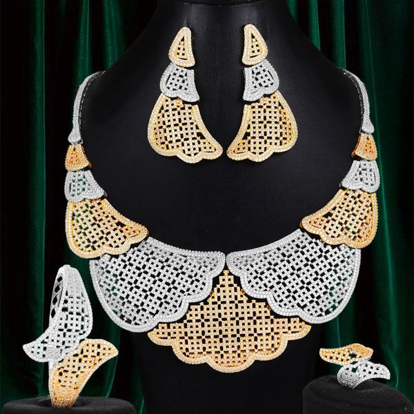 earrings & necklace kellybola nigerian wedding african angle feather bangle ring 4pcs jewelry set woman bridal bijoux, Silver
earrings & necklace kellybola nigerian wedding african angle feather bangle ring 4pcs jewelry set woman bridal bijoux, Silver