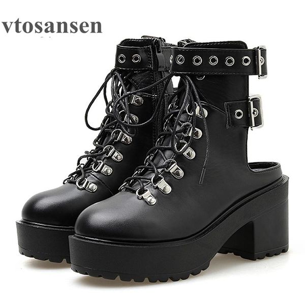 boots shoeeuropean women slingback high heel ankle summer shoes booties rivet chunky heels lace up gothic black leather
boots shoeeuropean women slingback high heel ankle summer shoes booties rivet chunky heels lace up gothic black leather