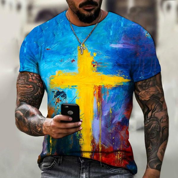men's t-shirts summer t-shirt fashion vintage cross oil painting graffiti print 3d clothes, men loose large size round neck top, White;black
men's t-shirts summer t-shirt fashion vintage cross oil painting graffiti print 3d clothes, men loose large size round neck top, White;black