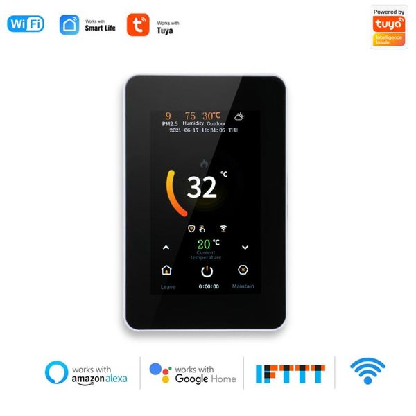 smart home control tuya wifi thermostat lcd touchable programmable electric floor heating water/gas boiler temperature controller for alexa
smart home control tuya wifi thermostat lcd touchable programmable electric floor heating water/gas boiler temperature controller for alexa