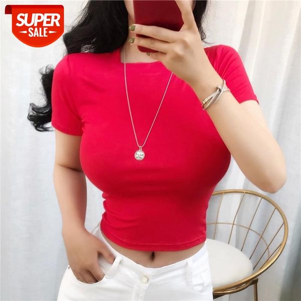 summer basic t shirt women 2021 elasticity t-shirt korean style short sleeve clothes slim tshirt female tee shirt femme crop #sz5l, White
summer basic t shirt women 2021 elasticity t-shirt korean style short sleeve clothes slim tshirt female tee shirt femme crop #sz5l, White