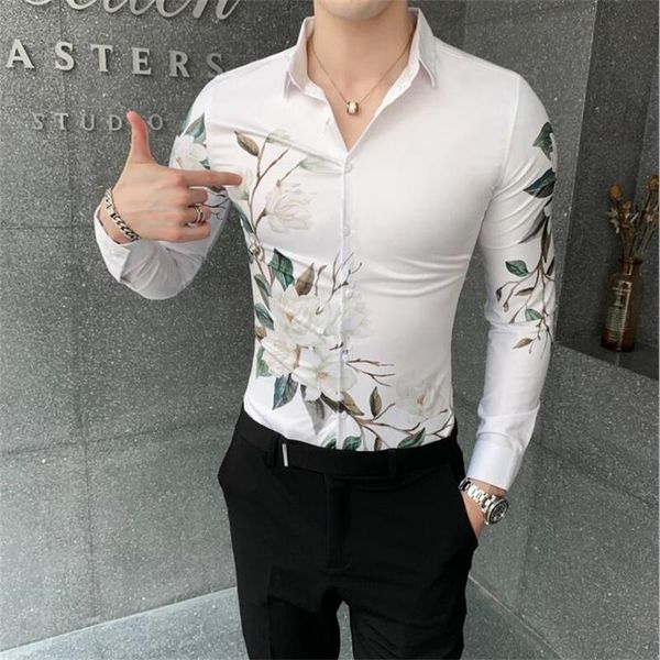 men's casual shirts 2021 spring men korean shirt slim fit floral for clothing all match long sleeve retro, White;black
men's casual shirts 2021 spring men korean shirt slim fit floral for clothing all match long sleeve retro, White;black