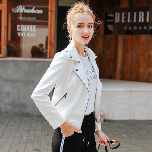 women's leather & faux jackets women autumn fashion slim-fit pu lapel short-style casual jacket, Black
women's leather & faux jackets women autumn fashion slim-fit pu lapel short-style casual jacket, Black