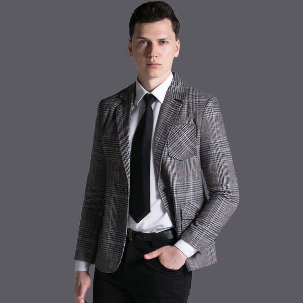 men's suits & blazers s-6xl plaid menswear 2021 a vintage suit for coat, british style long-sleeved coat, White;black
men's suits & blazers s-6xl plaid menswear 2021 a vintage suit for coat, british style long-sleeved coat, White;black