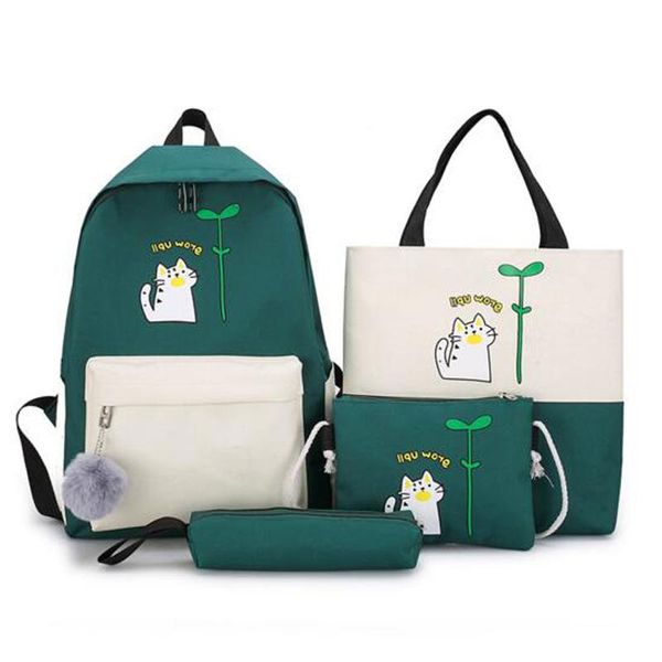 4pcs/set school backpack canvas schoolbag for teenager girls lappencil case rucksack mochilas bags
4pcs/set school backpack canvas schoolbag for teenager girls lappencil case rucksack mochilas bags