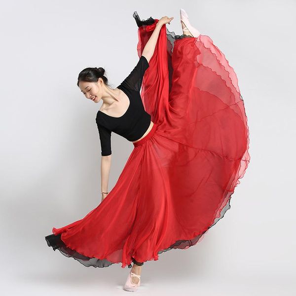 stage wear chinese classical folk dance practice dress belly big swing skirt with a double tencel elastic waistlong 720 degree, Black;red
stage wear chinese classical folk dance practice dress belly big swing skirt with a double tencel elastic waistlong 720 degree, Black;red