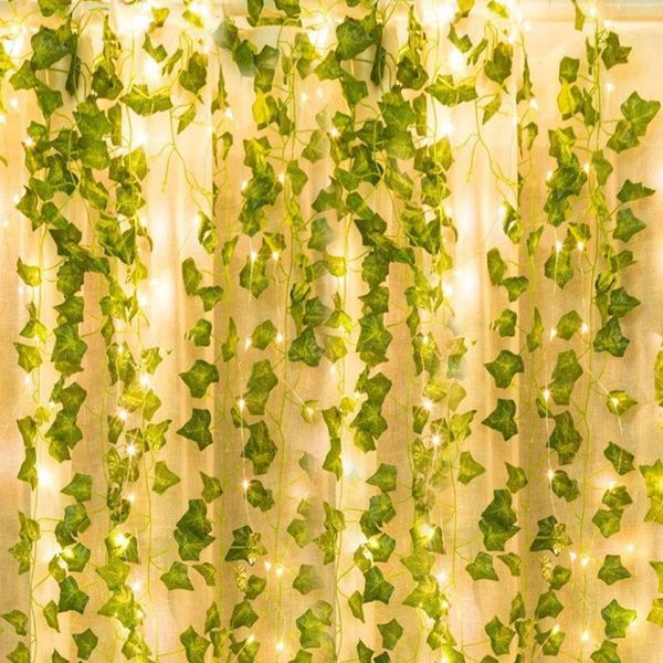 decorative flowers & wreaths 12pcs 210cm green silk artificial hanging leaf garland plants vine leaves with 1pc 10m led lights for home wedd
decorative flowers & wreaths 12pcs 210cm green silk artificial hanging leaf garland plants vine leaves with 1pc 10m led lights for home wedd