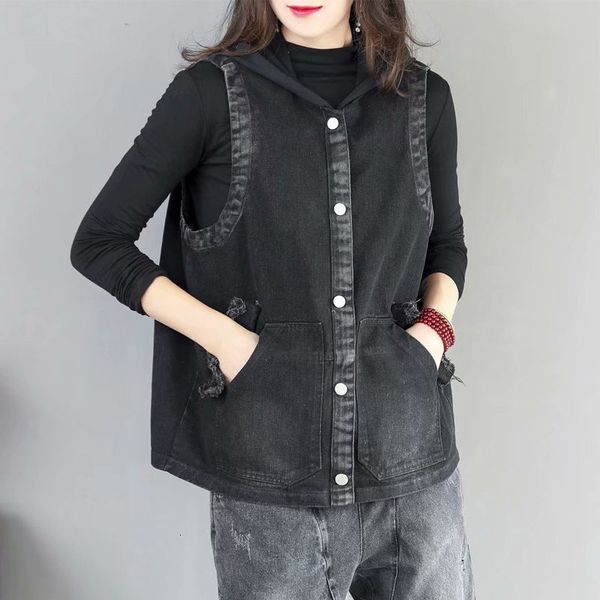 ladies'leather big-size leather spring and autumn sleeveless style waistcoat vest with hoodie jeans jacket k438 n9lw, Black;brown
ladies'leather big-size leather spring and autumn sleeveless style waistcoat vest with hoodie jeans jacket k438 n9lw, Black;brown