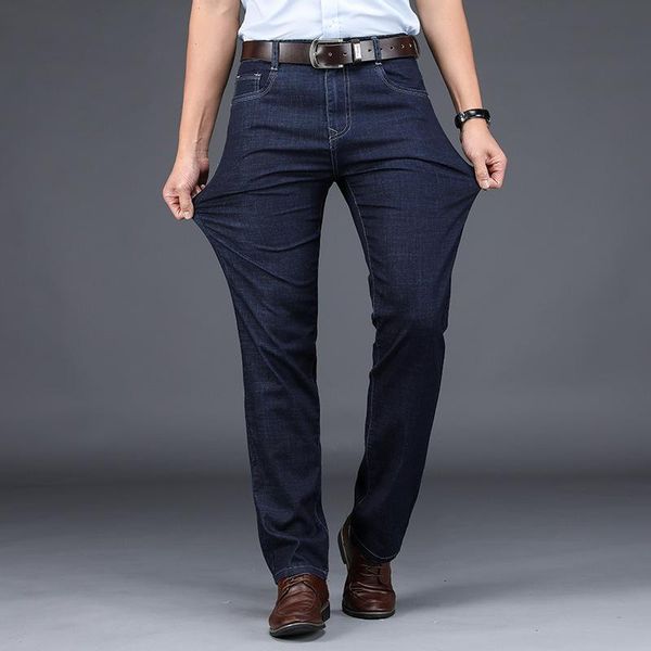 men's jeans men, autumn thin pants, loose straight stretch business casual spring and denim, Blue
men's jeans men, autumn thin pants, loose straight stretch business casual spring and denim, Blue