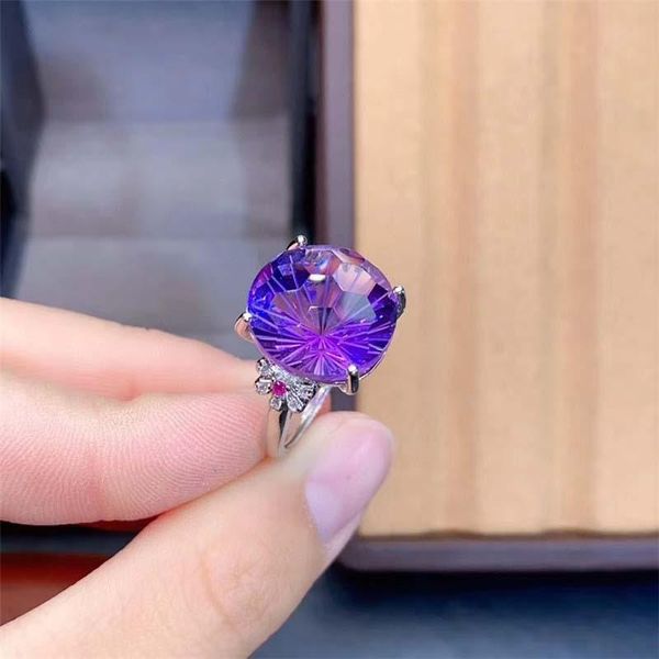 cluster rings procogem 15mm round cuted amethyst ring for women purple crystal with cubic zirconia fine jewelry gifts s925 silver #863, Golden;silver
cluster rings procogem 15mm round cuted amethyst ring for women purple crystal with cubic zirconia fine jewelry gifts s925 silver #863, Golden;silver