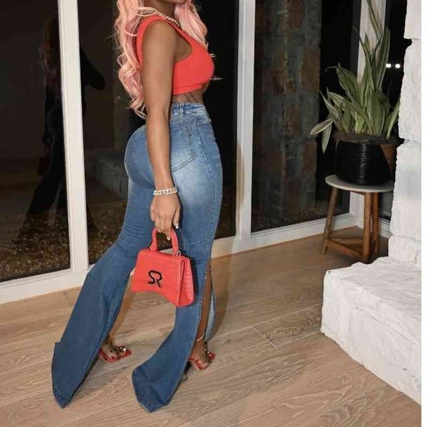 women's pants & capris fashion denim jeans high-waist flare for side split vintage female long pant rcqh, Black;white
women's pants & capris fashion denim jeans high-waist flare for side split vintage female long pant rcqh, Black;white