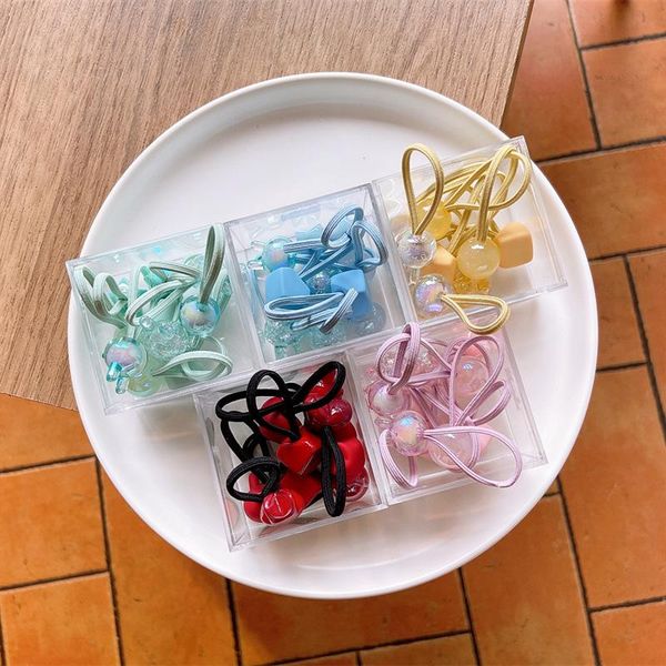 children 10pcs/ box ball hairbands girl's cute rubber kids star hair accessories, Slivery;white
children 10pcs/ box ball hairbands girl's cute rubber kids star hair accessories, Slivery;white