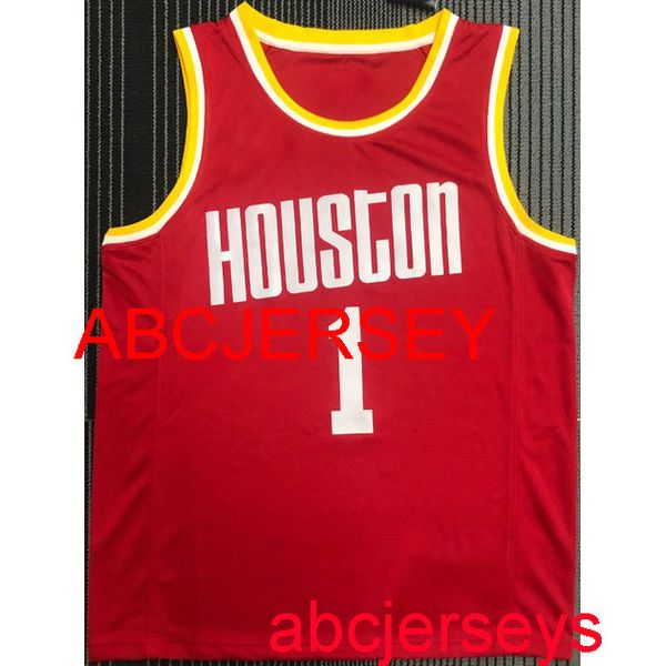 1# mcgrady 18 retro red basketball jersey embroidery xs-5xl 6xl, Black