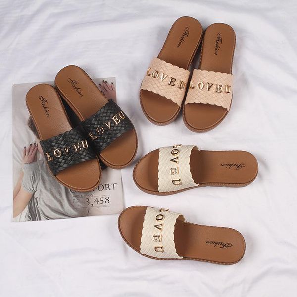 pure color english beach indoor and outdoor wear fashion trendy women's slippers with thick bottom casual sandals, Black
pure color english beach indoor and outdoor wear fashion trendy women's slippers with thick bottom casual sandals, Black