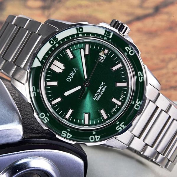 wristwatches duka men's watches 2021 mechanical automatic watch for men luxury waterproof sport japan nh35 movement business reloj homb, Slivery;brown
wristwatches duka men's watches 2021 mechanical automatic watch for men luxury waterproof sport japan nh35 movement business reloj homb, Slivery;brown