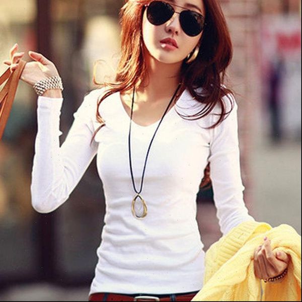 womens t shirt long sleeve women korean style cotton solid color white tshirt drop
womens t shirt long sleeve women korean style cotton solid color white tshirt drop
