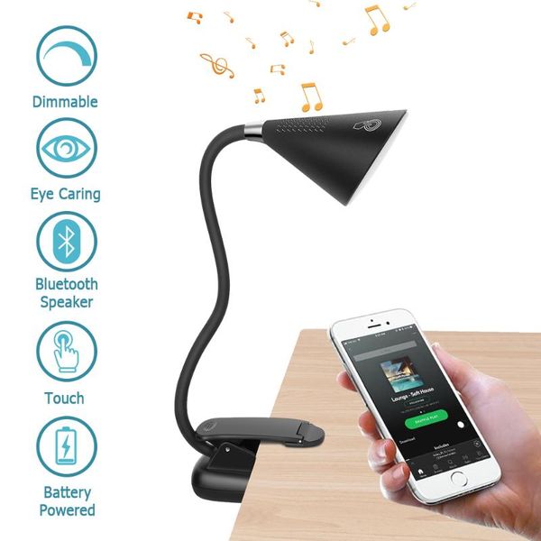 table lamps led flexible clip desk lamp with bluetooth speaker portable touch switch for reading stepless dimming brightness light
table lamps led flexible clip desk lamp with bluetooth speaker portable touch switch for reading stepless dimming brightness light