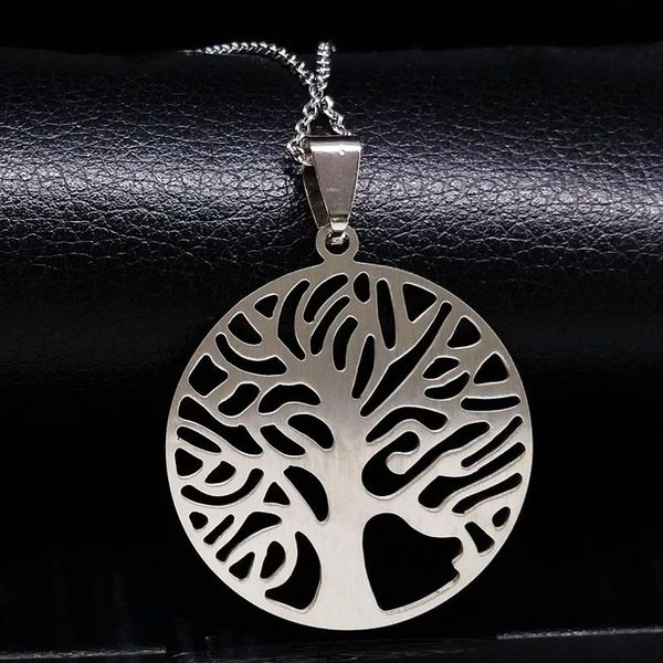 pendant necklaces tree of life stainless steel necklace for women round silver color jewelry collares mujer n50s04
pendant necklaces tree of life stainless steel necklace for women round silver color jewelry collares mujer n50s04