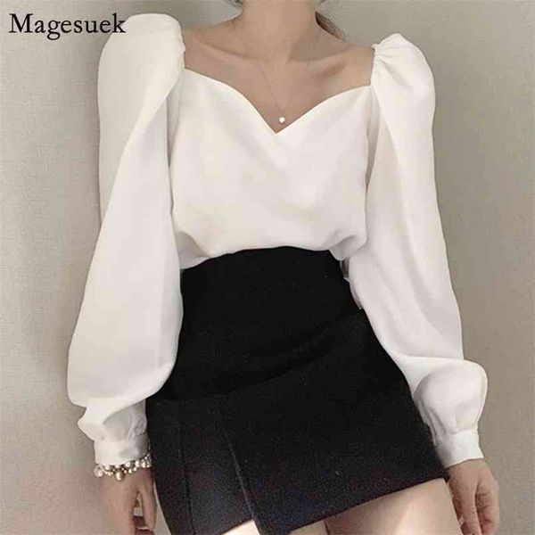 korean chic puff sleeve loose white blouses woman square collar ladies office women's shirt casual spring solid 13528 210512
korean chic puff sleeve loose white blouses woman square collar ladies office women's shirt casual spring solid 13528 210512