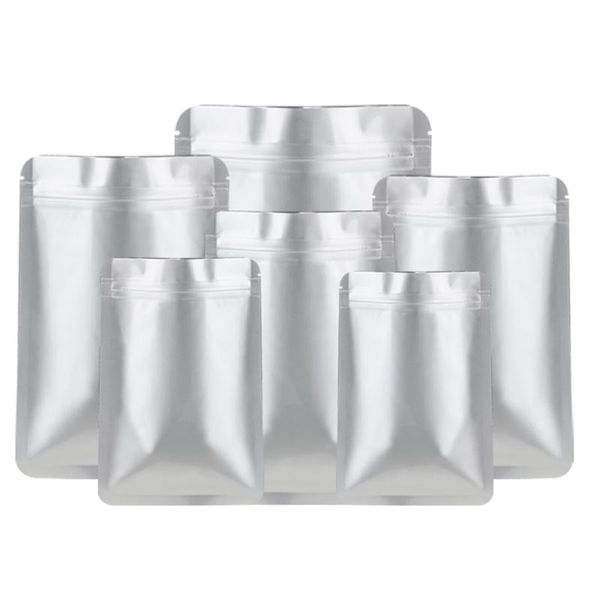 storage bags 100pcs pure aluminum foil bag with round corner reclosable self grip seal tear notch food candy chocolate pack pouches
storage bags 100pcs pure aluminum foil bag with round corner reclosable self grip seal tear notch food candy chocolate pack pouches