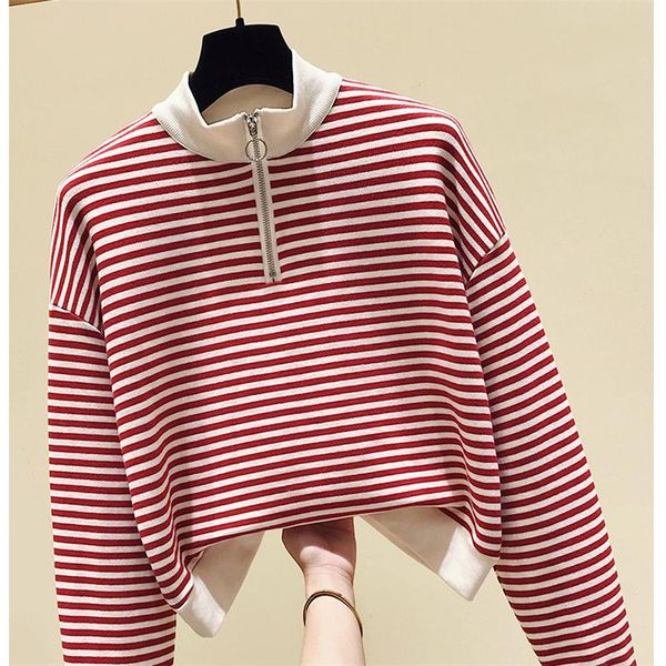 women's hoodies & sweatshirts sweats women sweatshirt half zip stand collar striped pullover hoody autumn, Black
women's hoodies & sweatshirts sweats women sweatshirt half zip stand collar striped pullover hoody autumn, Black