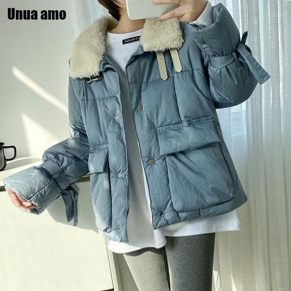 women's down & parkas unua amo 2021 warm plush lapel puffer jacket women thick cotton padded coat female loose casual winter femme, Black
women's down & parkas unua amo 2021 warm plush lapel puffer jacket women thick cotton padded coat female loose casual winter femme, Black