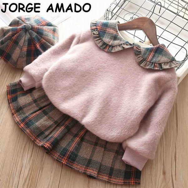 girl winter clothes thick girls outfits peter pan collar hoodie+plaid pleated skirt+hat 3pcs e84088 210610, White
girl winter clothes thick girls outfits peter pan collar hoodie+plaid pleated skirt+hat 3pcs e84088 210610, White