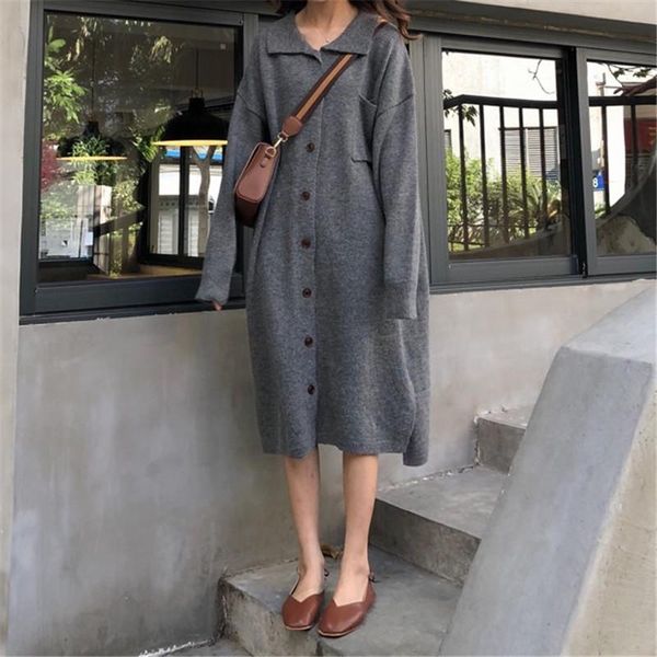 women's sweaters korea style cardigan long knitted knitwear sweater coat streetwear 2021 winter turn-down collar femme, White;black
women's sweaters korea style cardigan long knitted knitwear sweater coat streetwear 2021 winter turn-down collar femme, White;black