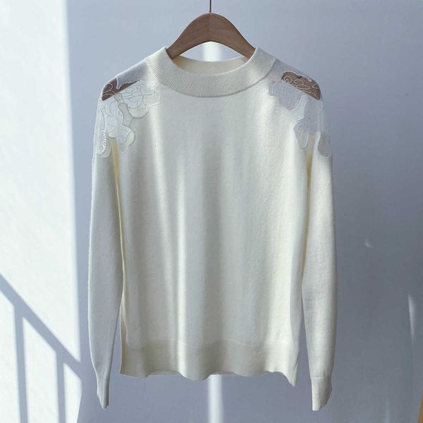 women's sweaters sweaters 100% cashmere sweater shoulder lace mesh see-through embroidery female ju 63p1, White;black
women's sweaters sweaters 100% cashmere sweater shoulder lace mesh see-through embroidery female ju 63p1, White;black
