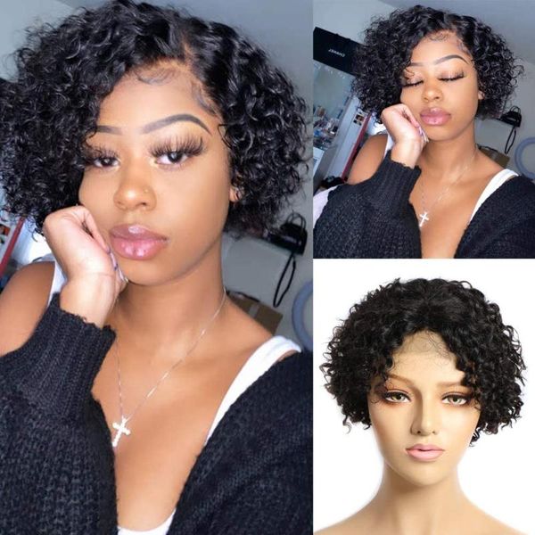 lace wigs meya pixie cut wig for women human hair pre plucked bleached knots short water wave bob font 150% virgin remy, Black;brown
lace wigs meya pixie cut wig for women human hair pre plucked bleached knots short water wave bob font 150% virgin remy, Black;brown