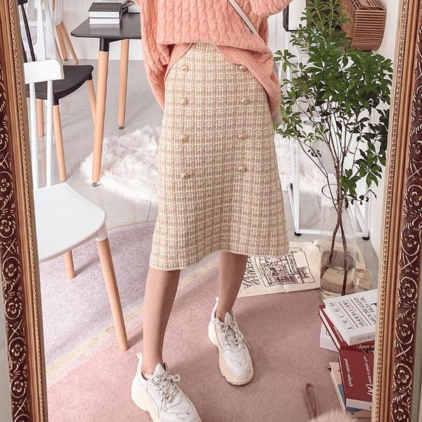 skirts mevgo 2021 french vintage knitted shirt woman autumn buttons plaid retro high waist knit ladies skirt hd2603, Black
skirts mevgo 2021 french vintage knitted shirt woman autumn buttons plaid retro high waist knit ladies skirt hd2603, Black