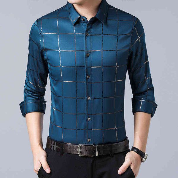 2021 spring and autumn plaid printing leisure slim long sleeve fashion men's youth shirt, White;black
2021 spring and autumn plaid printing leisure slim long sleeve fashion men's youth shirt, White;black