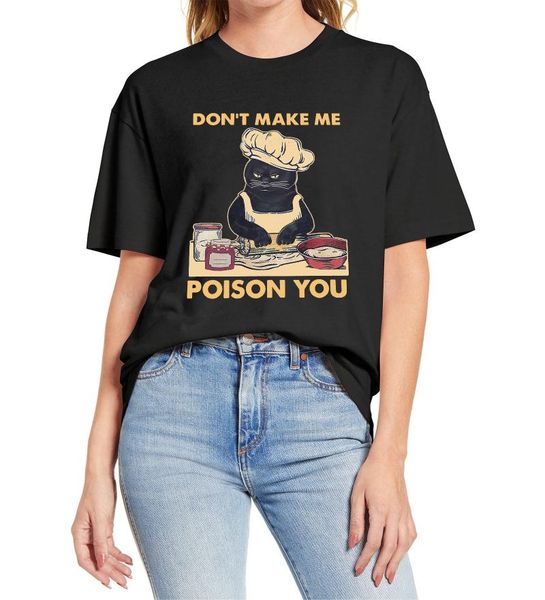 women's t-shirt funny black cat don't make me poison you vintage shirt short sleeve comfortable cotton loose eu size, White
women's t-shirt funny black cat don't make me poison you vintage shirt short sleeve comfortable cotton loose eu size, White