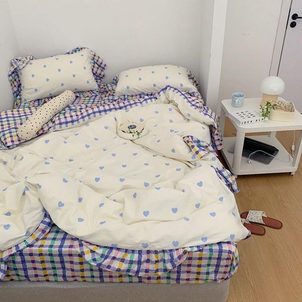 bedding sets pleated lace set retro quilt cover girl ins polka dot ice cream color pure cotton four - piece of korean
bedding sets pleated lace set retro quilt cover girl ins polka dot ice cream color pure cotton four - piece of korean