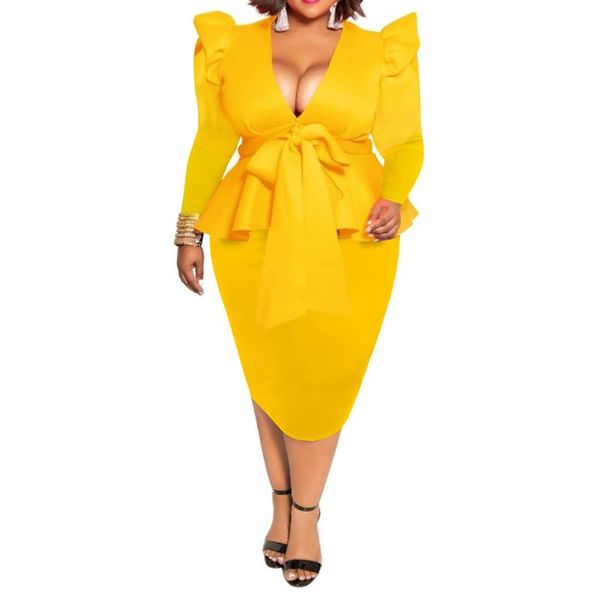 plus size dresses dress 5xl yellow bodycon women v neck african high waist elegant dinner midi bow tie vestiods, Black
plus size dresses dress 5xl yellow bodycon women v neck african high waist elegant dinner midi bow tie vestiods, Black