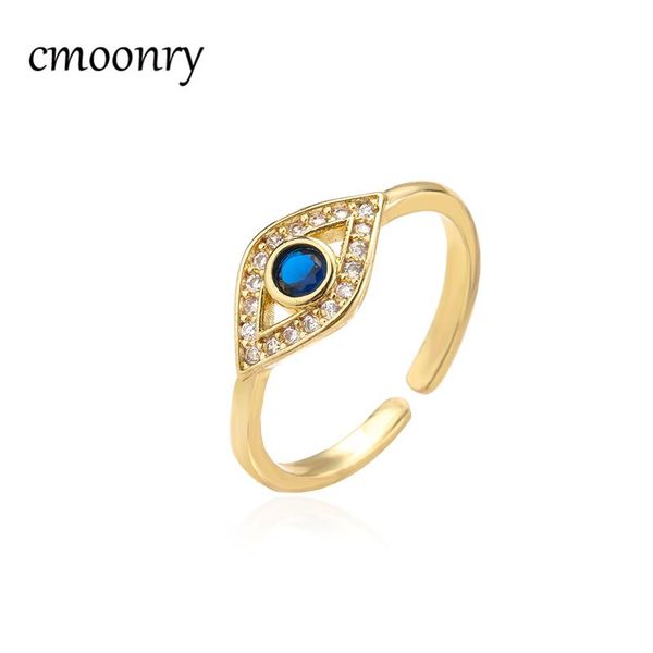 cluster rings cmoonry blue evil eye charm ring gold color copper finger for women girl bling + cz wedding jewelry gift dropship, Golden;silver
cluster rings cmoonry blue evil eye charm ring gold color copper finger for women girl bling + cz wedding jewelry gift dropship, Golden;silver