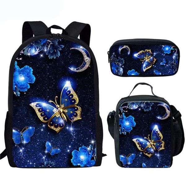 school bags children 3d beauty butterfly animal print 3 pcs/set kids backpack girls book bag women schoolbag mochila escolar
school bags children 3d beauty butterfly animal print 3 pcs/set kids backpack girls book bag women schoolbag mochila escolar