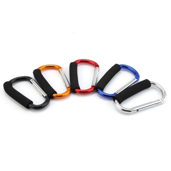 d-shape aluminum alloy carabiner quick-release soft handle shopping hook camping buckle outdoor keychain clip cords, slings and webbing
d-shape aluminum alloy carabiner quick-release soft handle shopping hook camping buckle outdoor keychain clip cords, slings and webbing