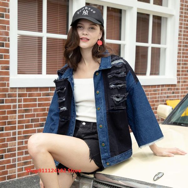 women's jackets 2021 spring boutique denim jacket bf loose all-match blouse bat sleeve, Black;brown
women's jackets 2021 spring boutique denim jacket bf loose all-match blouse bat sleeve, Black;brown