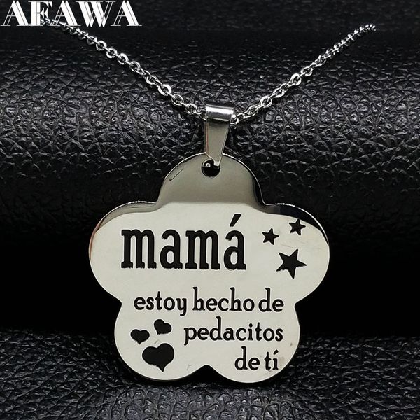 necklaces pendants mama stainless steel chains for women black enamel statement jewelry dia de la madre mother's day gift n719s01, Silver
necklaces pendants mama stainless steel chains for women black enamel statement jewelry dia de la madre mother's day gift n719s01, Silver