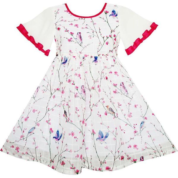 girl's dresses girls dress flutter sleeve birds princess sundress 2021 summer wedding party children clothes size 7-14 pageant vestidos, Red;yellow
girl's dresses girls dress flutter sleeve birds princess sundress 2021 summer wedding party children clothes size 7-14 pageant vestidos, Red;yellow