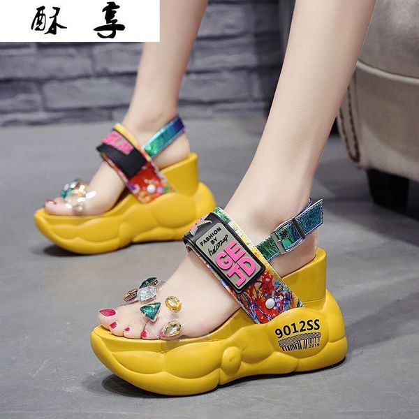 dress shoes platform color matching rhinestones pvc open toe sandals 2021 summer fashion wedges transparent high heels women, Black
dress shoes platform color matching rhinestones pvc open toe sandals 2021 summer fashion wedges transparent high heels women, Black