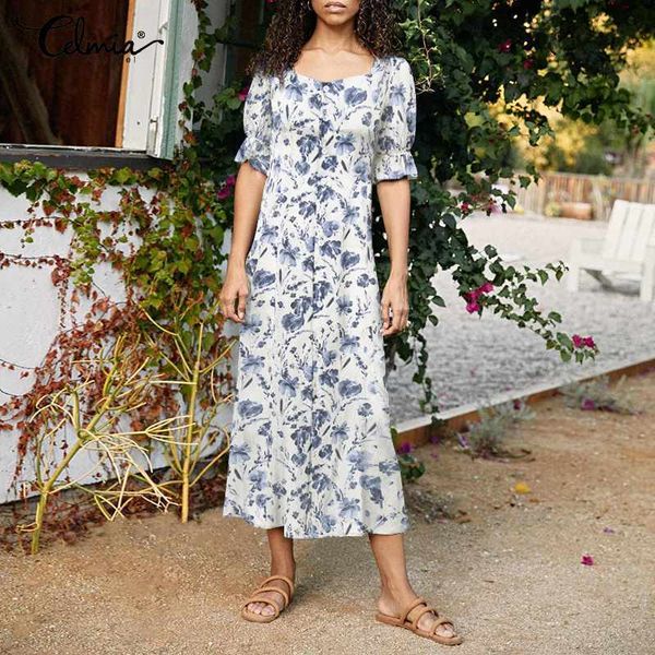 dresses women vintage short flare sleeve floral print dress celmia french style party dresses 2021 summer casual bandage sundress s-5xl, Black;gray
dresses women vintage short flare sleeve floral print dress celmia french style party dresses 2021 summer casual bandage sundress s-5xl, Black;gray