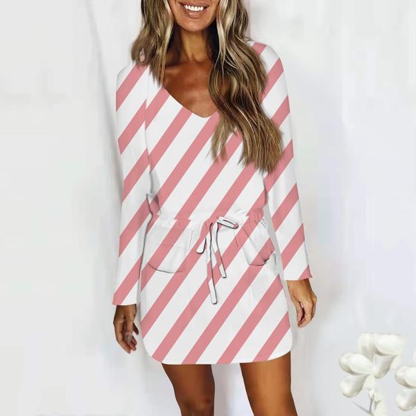 casual dresses striped print long sleeve v neck natural dress women spring and autumn party loose lace up beach mini, Black;gray
casual dresses striped print long sleeve v neck natural dress women spring and autumn party loose lace up beach mini, Black;gray