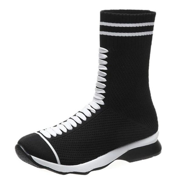 boots large size high-women's shoes thick-soled socks fashion breathable women casual motorcycle, Black
boots large size high-women's shoes thick-soled socks fashion breathable women casual motorcycle, Black