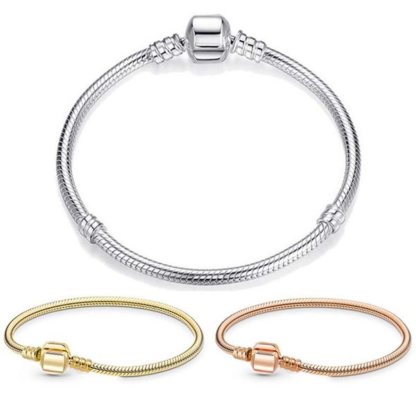charm bracelets fit original classic pan charms bracelet men base snake chain pulseras beads for jewelry making bangles accesso, Golden;silver
charm bracelets fit original classic pan charms bracelet men base snake chain pulseras beads for jewelry making bangles accesso, Golden;silver