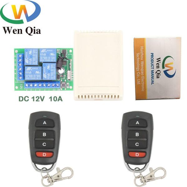 433mhz rf switch universal remote control dc 12v 10amp 4ch relay receiver and transmitter for garage\ door\ motor\ curtain\ led controlers
433mhz rf switch universal remote control dc 12v 10amp 4ch relay receiver and transmitter for garage\ door\ motor\ curtain\ led controlers